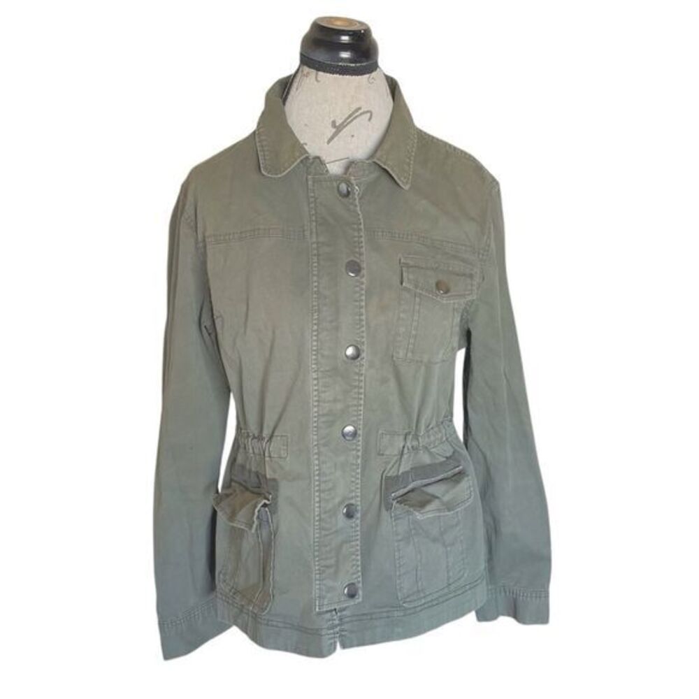 Velvet Heart Womens Jacket Size Large Green Utility Military-Inspired Outdoors